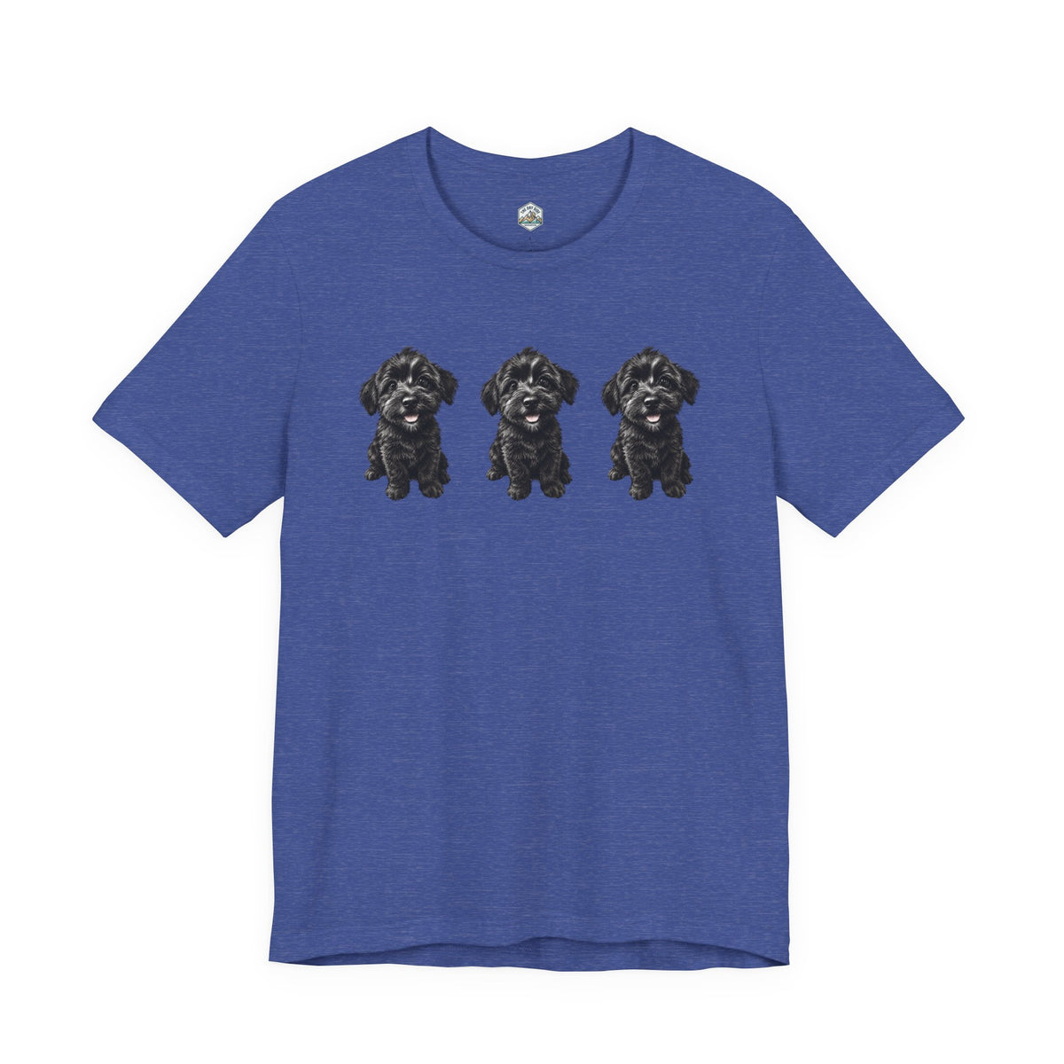 T-shirt noir mignon avec motif chien Schnoodle