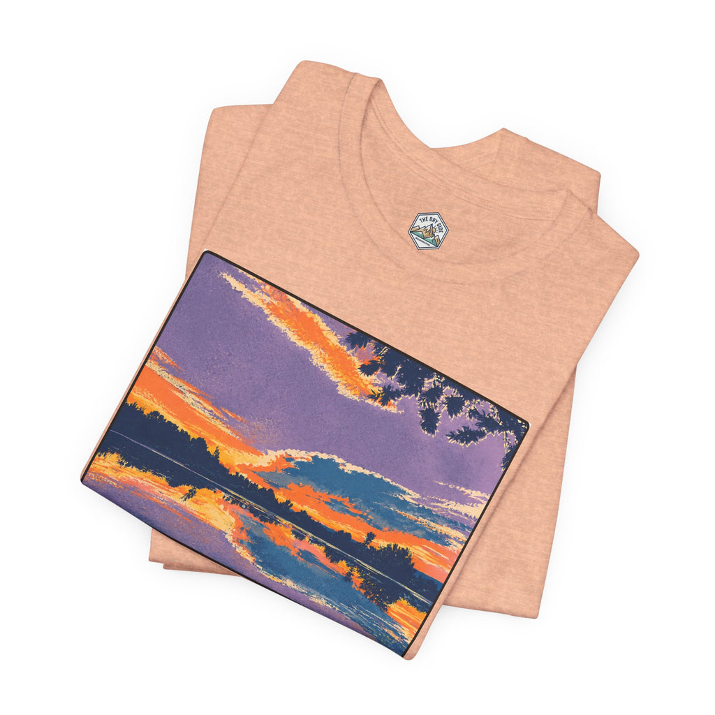 Retro Ellensburg Ringer Loop Sunset T-Shirt