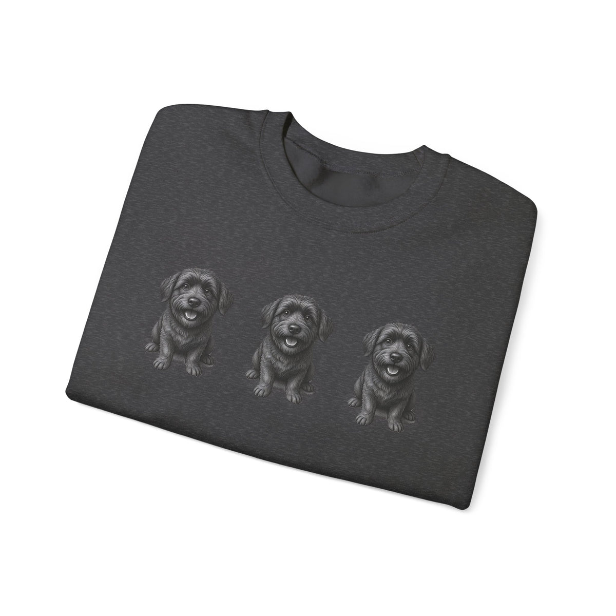 Three Black Schnoodle Crewneck Sweatshirt