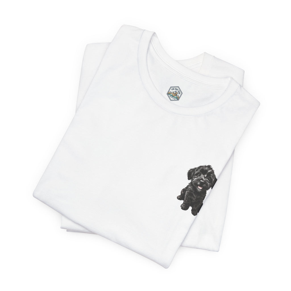 T-shirt avec un adorable chiot Schnoodle tout doux