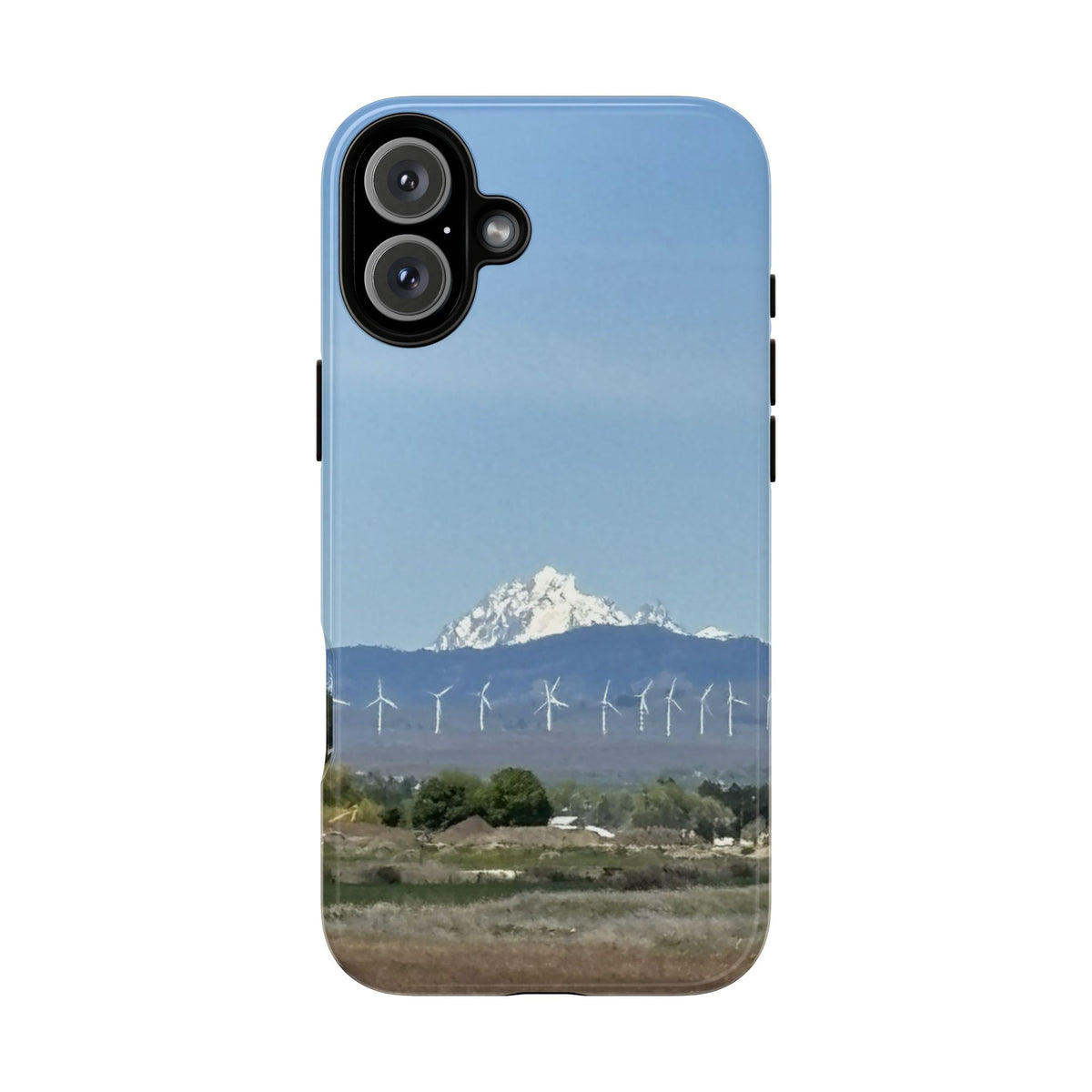 Mt Stuart from Ellensburg, Washington with Windmills Tough Phone Case