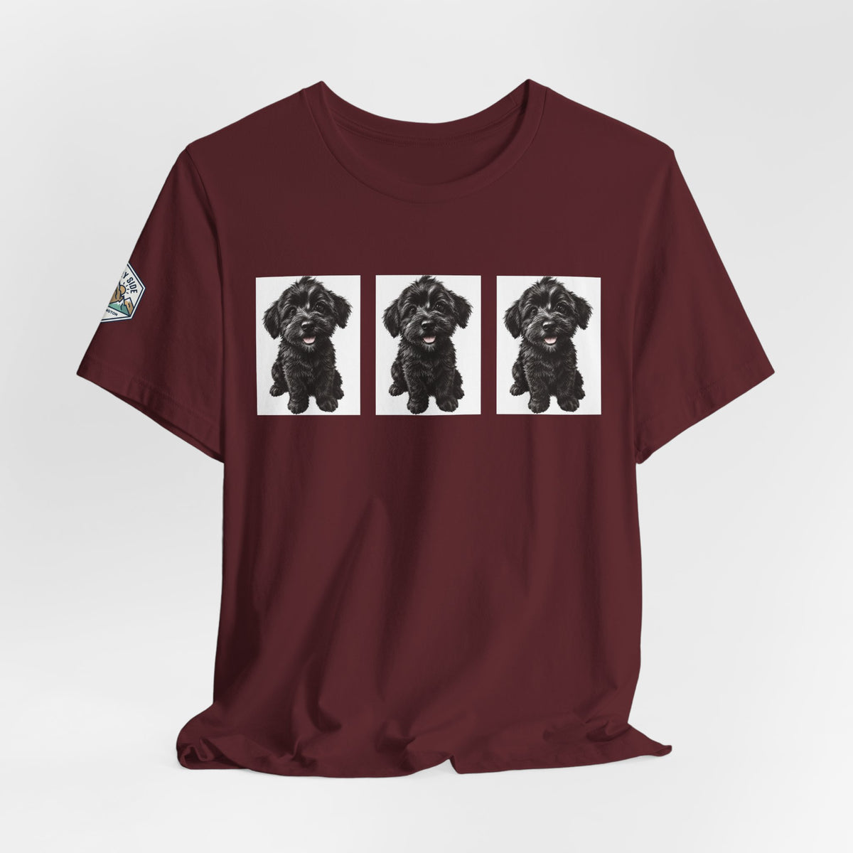 Cute Black Schnoodle Dog Graphic T-Shirt