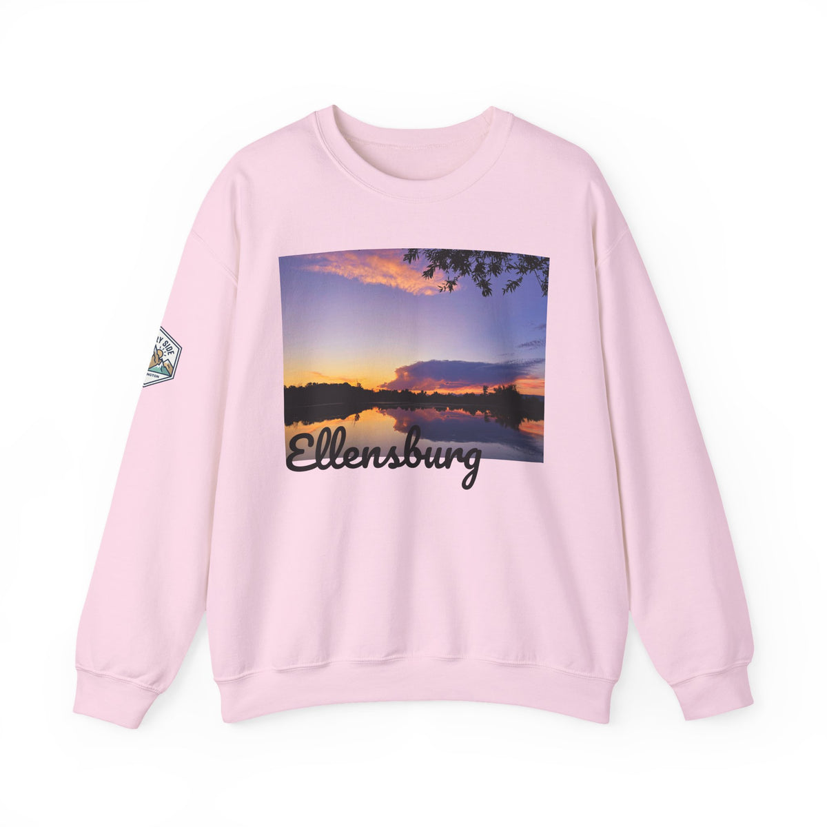 Ellensburg Sunset Lake Landscape Crewneck Sweatshirt