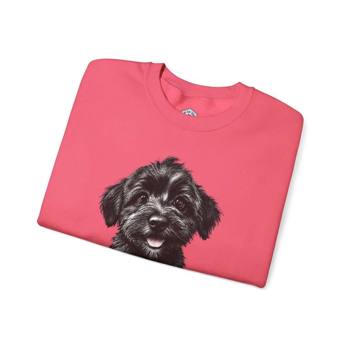 Cute Black Schnoodle Puppy Crewneck Sweatshirt