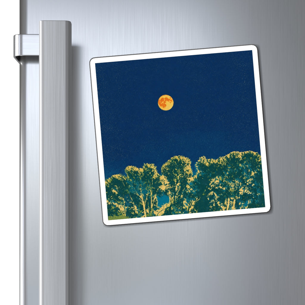 Moonlit Trees Scenic Nature Magnet