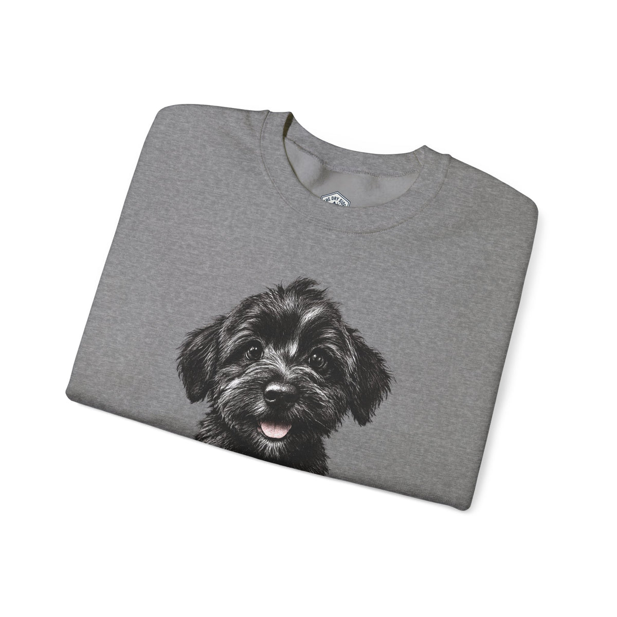 Cute Black Schnoodle Puppy Crewneck Sweatshirt