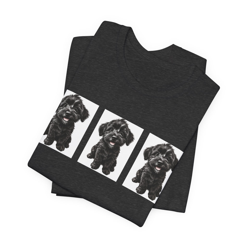 Cute Black Schnoodle Dog Graphic T-Shirt