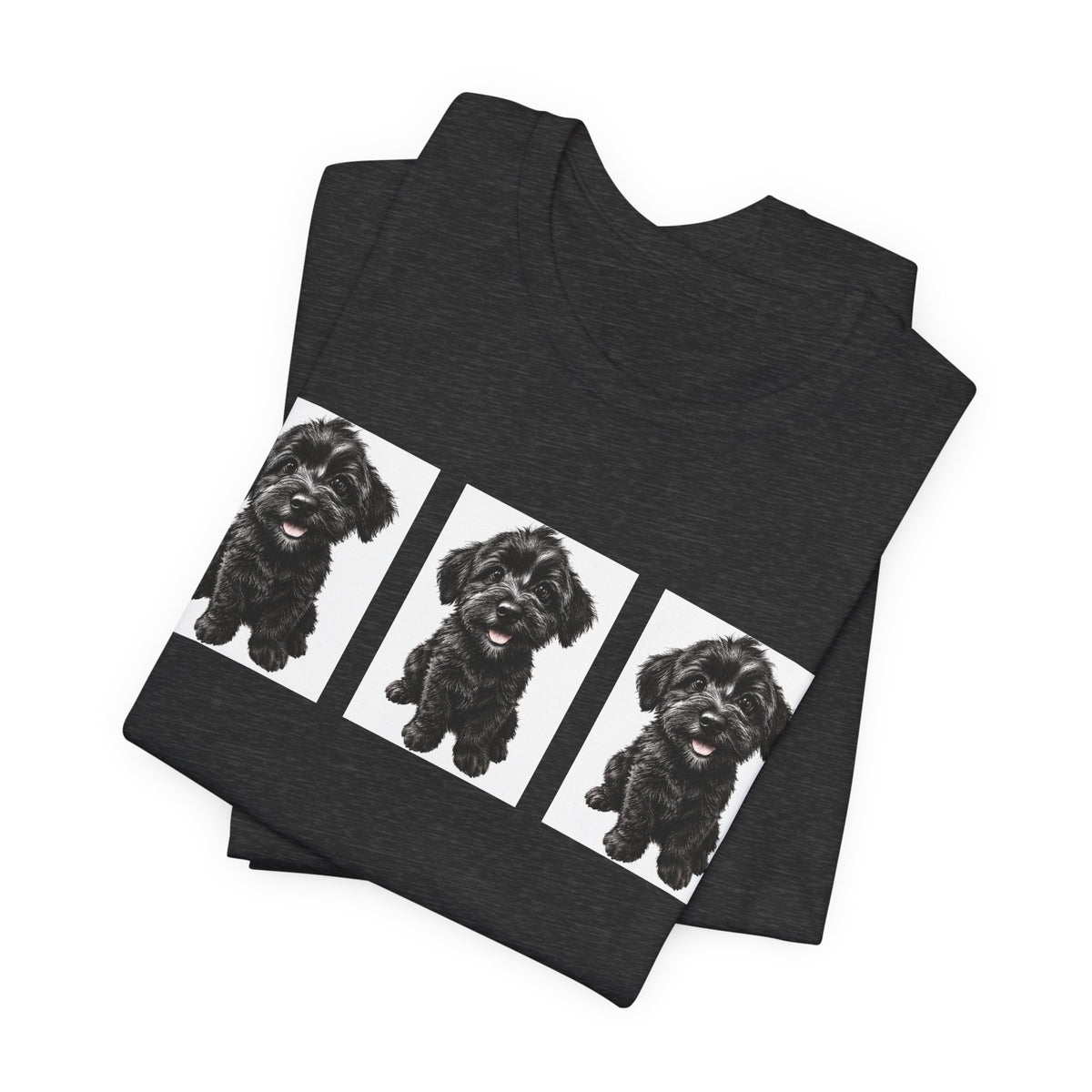 Cute Black Schnoodle Dog Graphic T-Shirt
