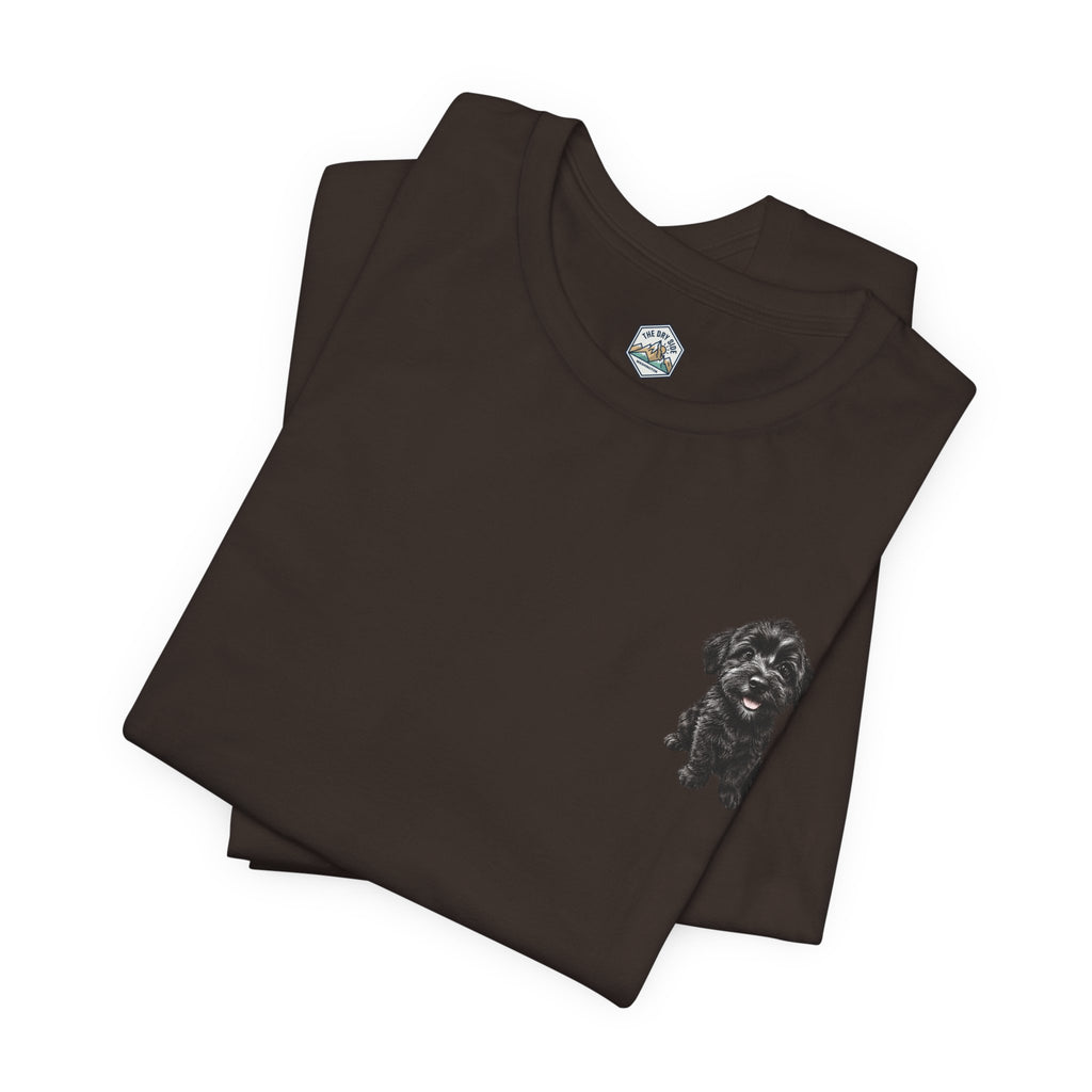 T-shirt avec un adorable chiot Schnoodle tout doux