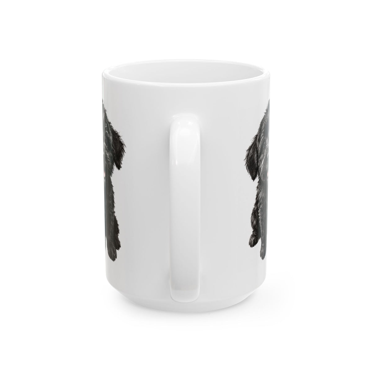 Adorable Black Schnoodle Puppy Ceramic Mug