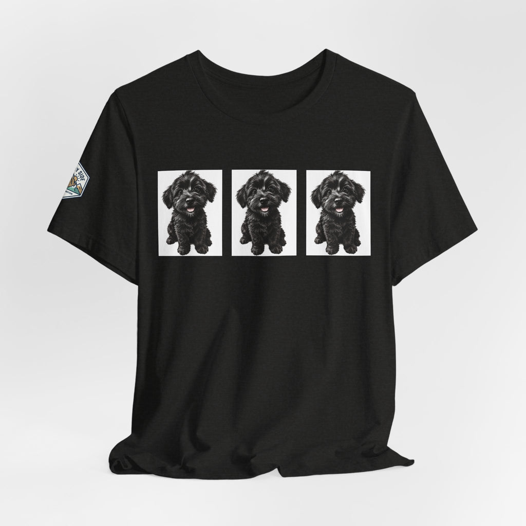 Cute Black Schnoodle Dog Graphic T-Shirt