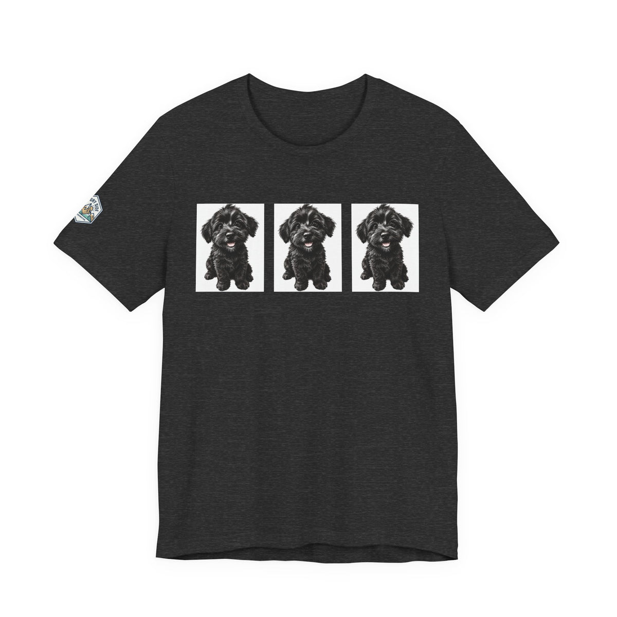 Cute Black Schnoodle Dog Graphic T-Shirt