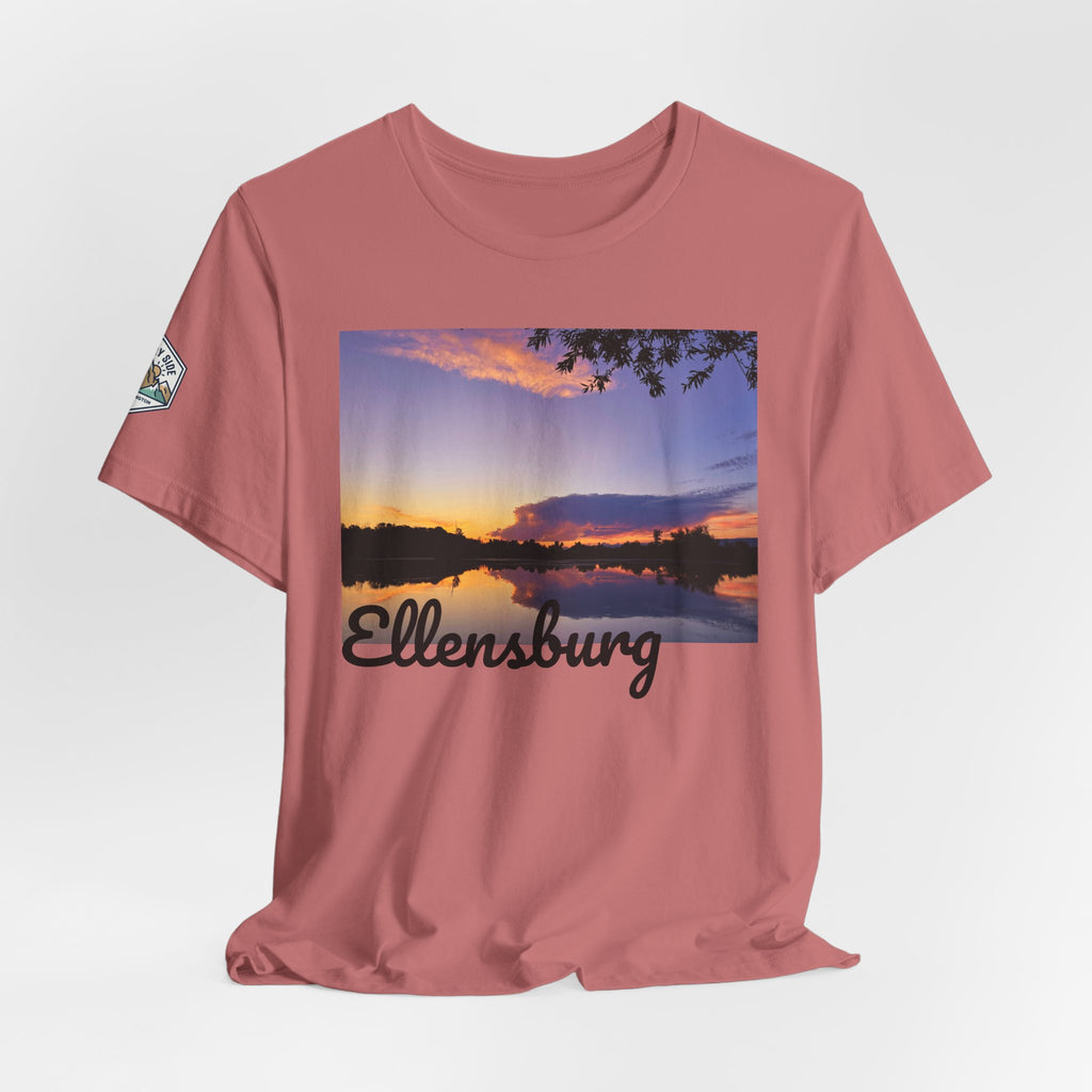Ellensburg Sunset Lake Reflection Landscape T-Shirt