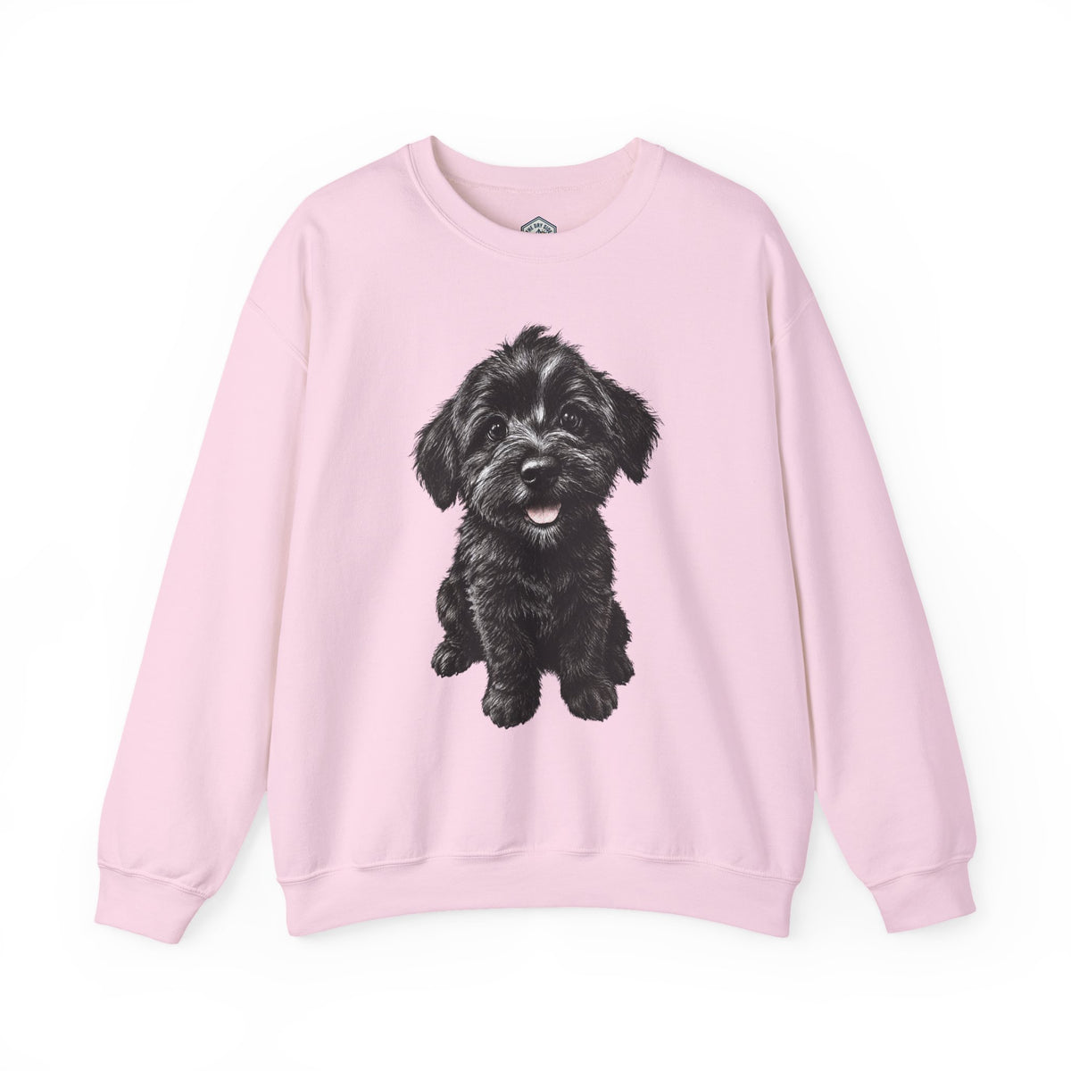 Sweat-shirt col rond mignon pour chiot Schnoodle noir