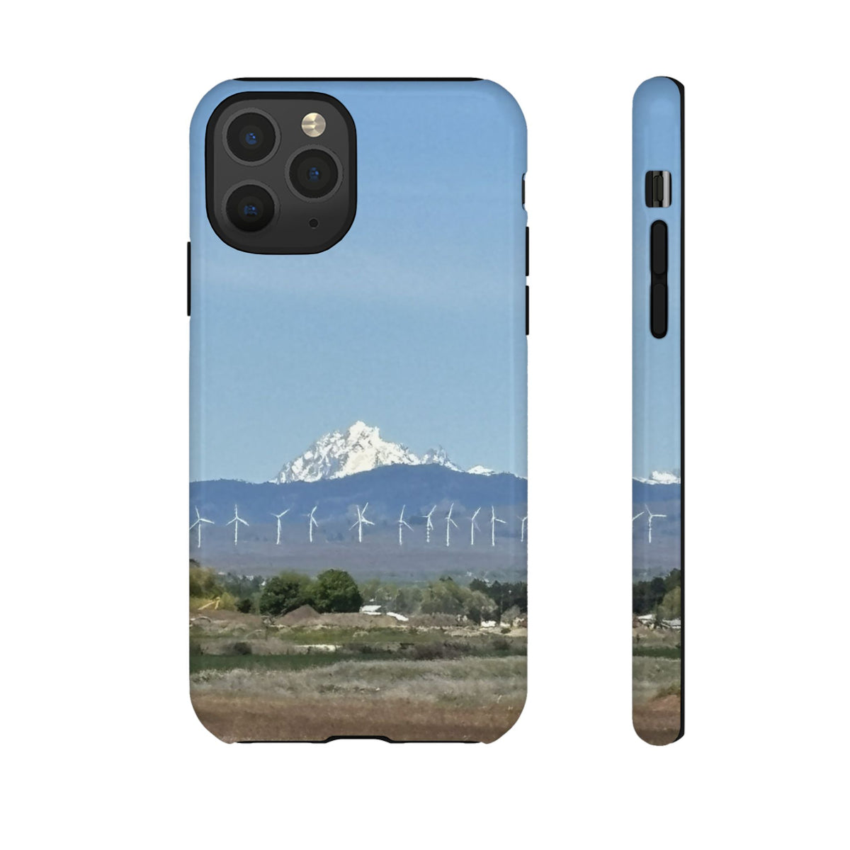 Mt Stuart from Ellensburg, Washington with Windmills Tough Phone Case
