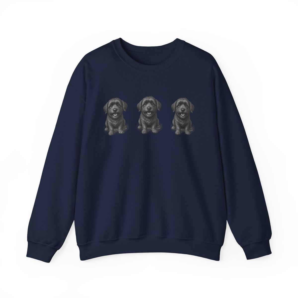 Sweat-shirt à col rond Three Black Schnoodle