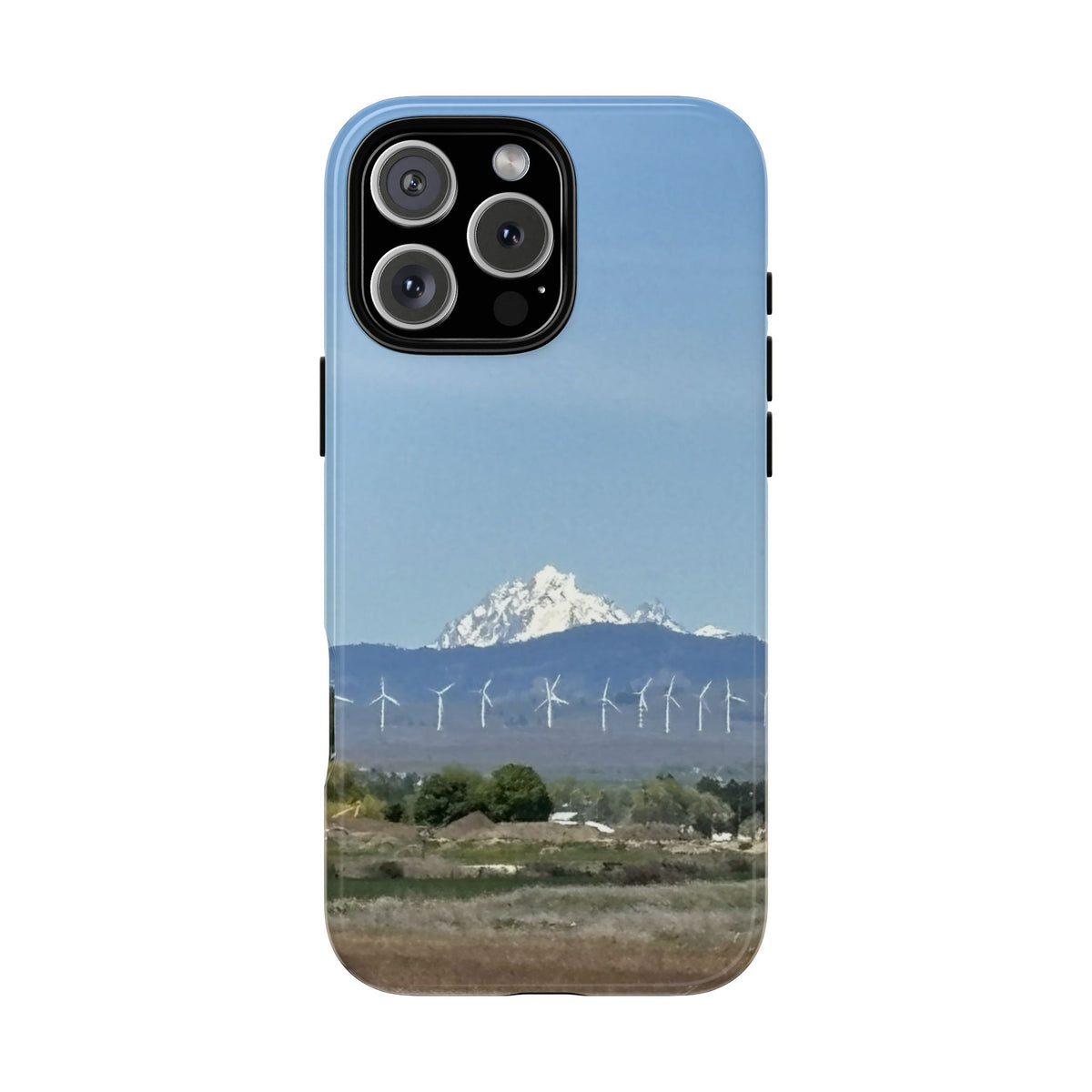 Mt Stuart from Ellensburg, Washington with Windmills Tough Phone Case