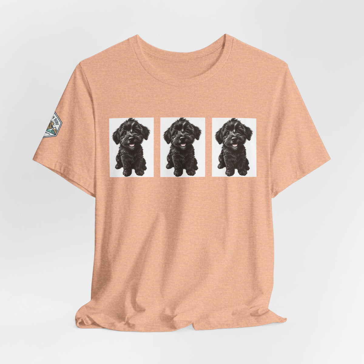 Cute Black Schnoodle Dog Graphic T-Shirt