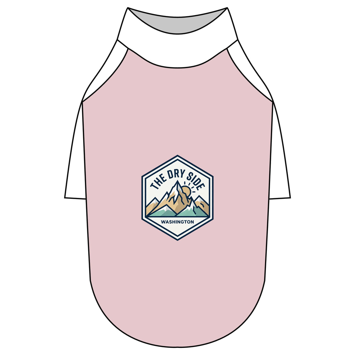 T-shirt raglan pour chien The Dry Side Washington