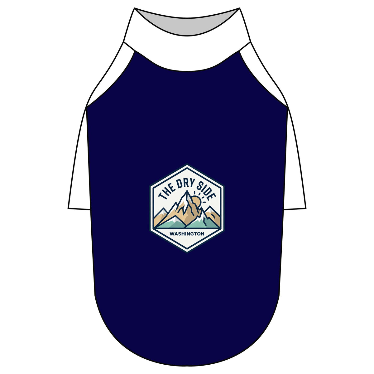 T-shirt raglan pour chien The Dry Side Washington