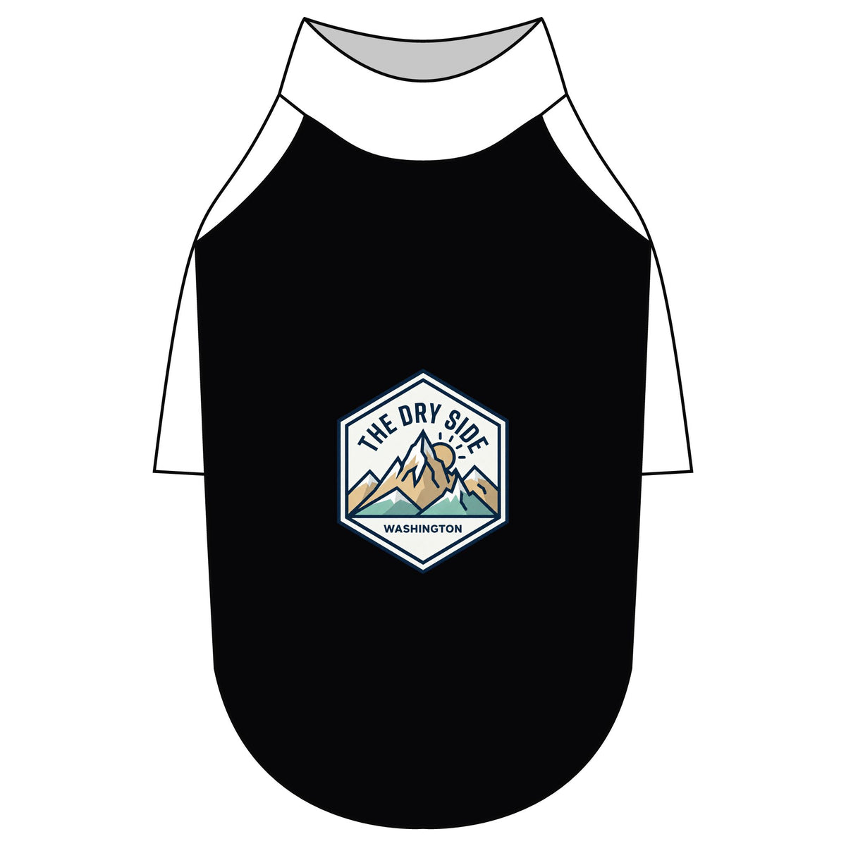 T-shirt raglan pour chien The Dry Side Washington