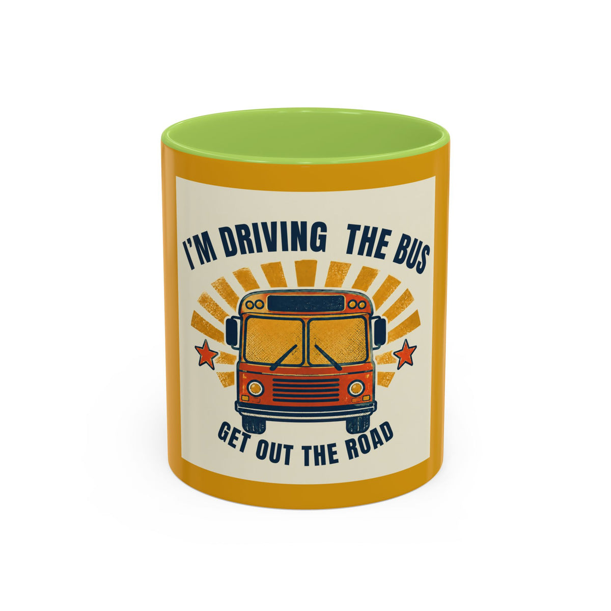 I’m Driving the Bus Get Out the Road Retro Bus Coffee Mug