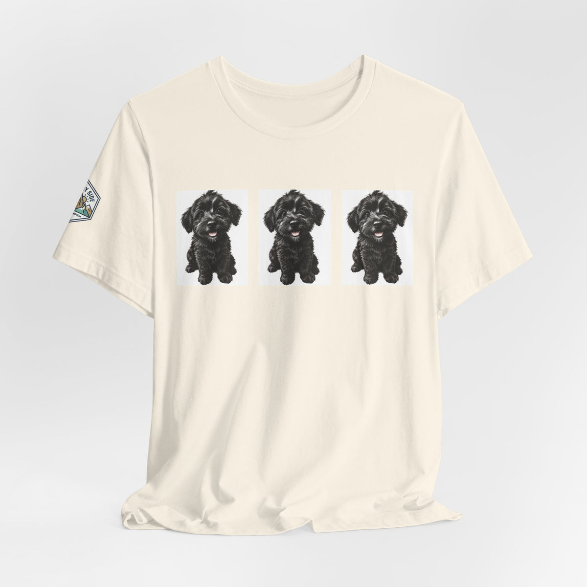 Cute Black Schnoodle Dog Graphic T-Shirt