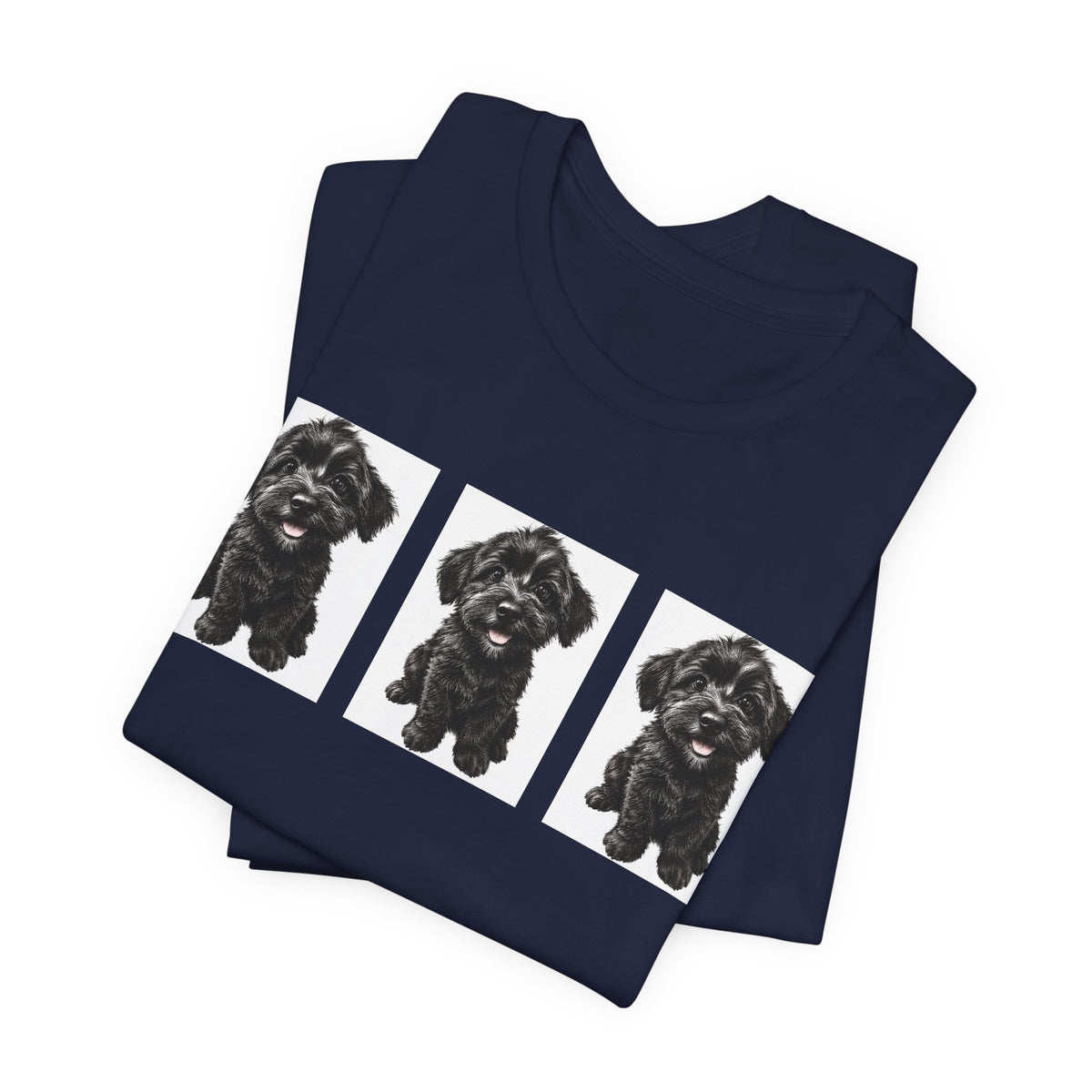 Cute Black Schnoodle Dog Graphic T-Shirt
