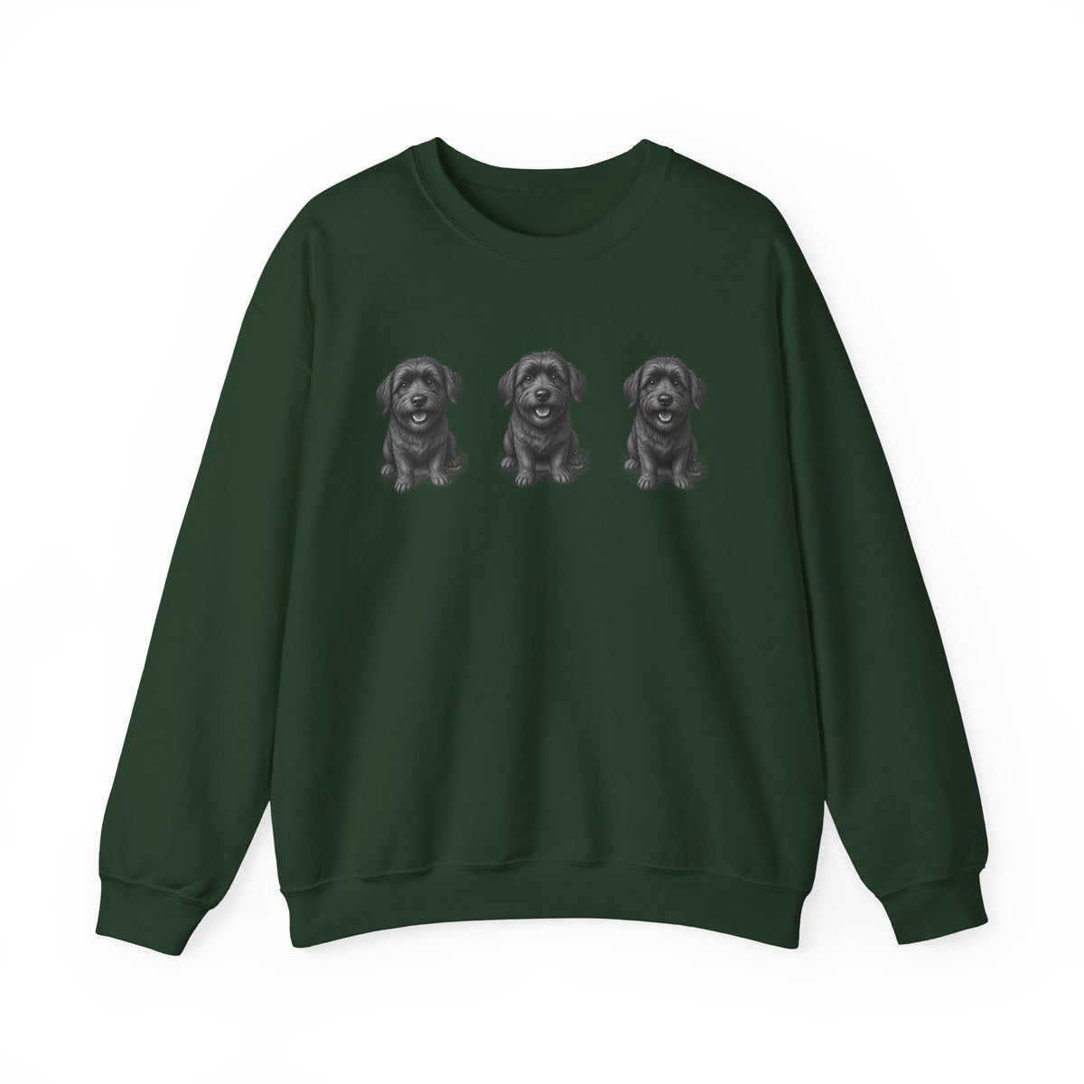 Sweat-shirt à col rond Three Black Schnoodle