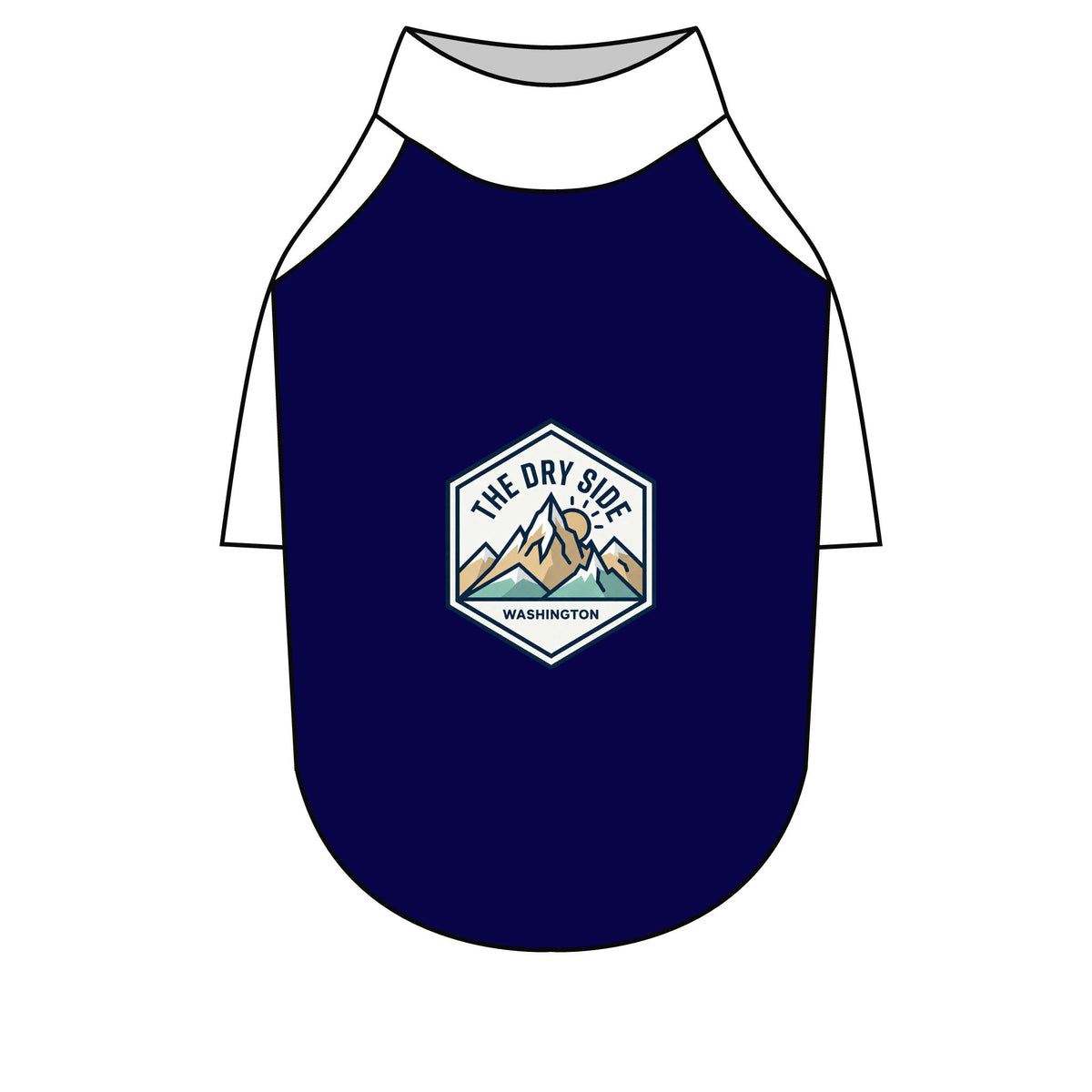 T-shirt raglan pour chien The Dry Side Washington