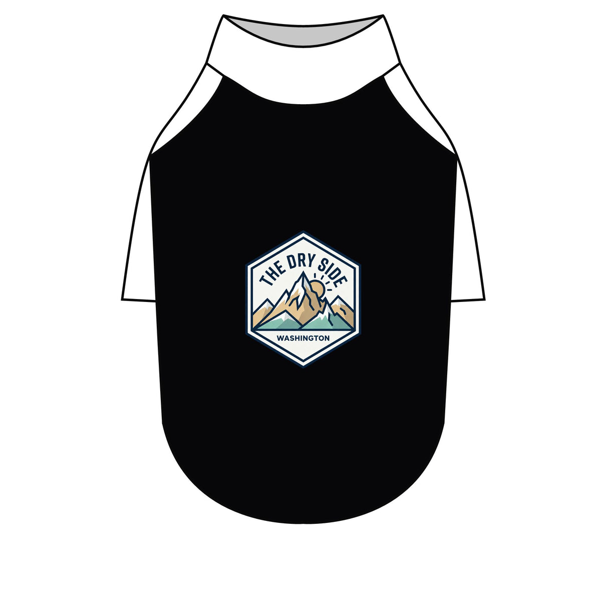 T-shirt raglan pour chien The Dry Side Washington