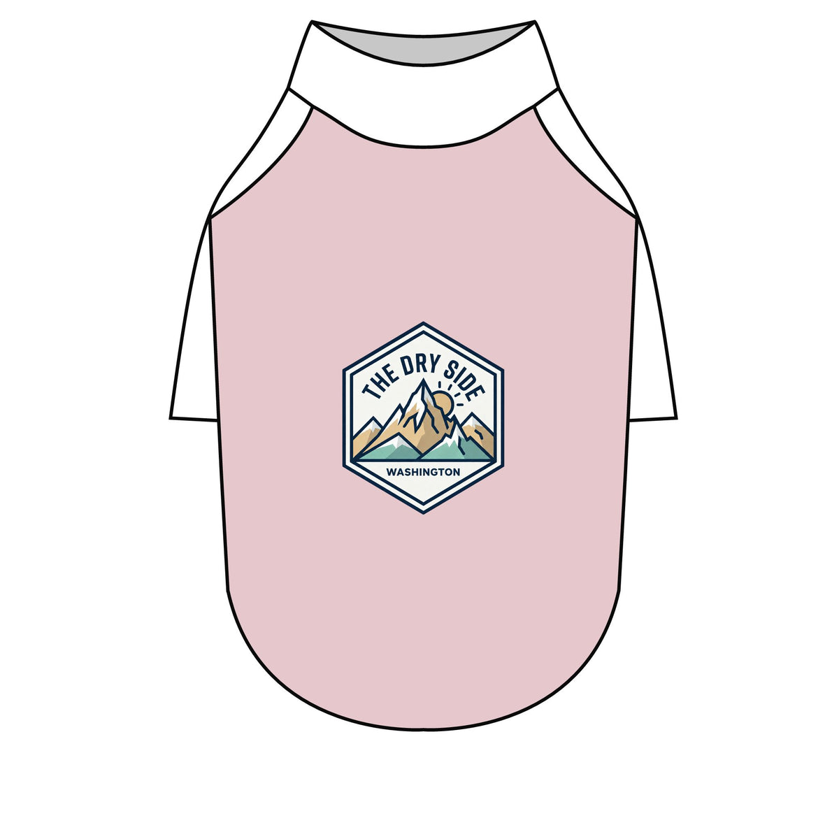 T-shirt raglan pour chien The Dry Side Washington