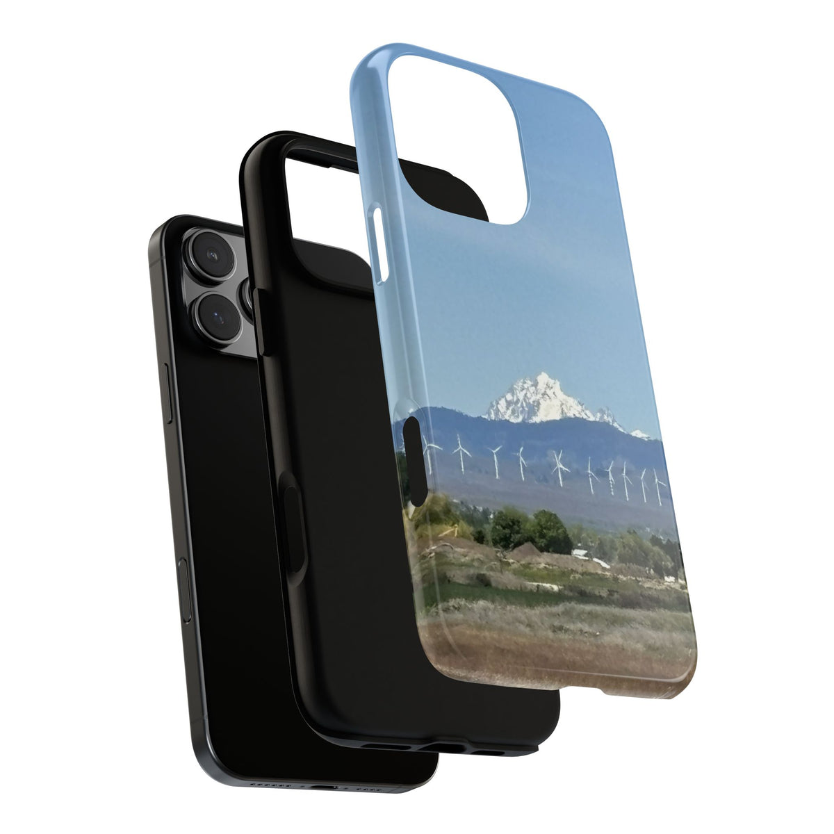 Mt Stuart from Ellensburg, Washington with Windmills Tough Phone Case