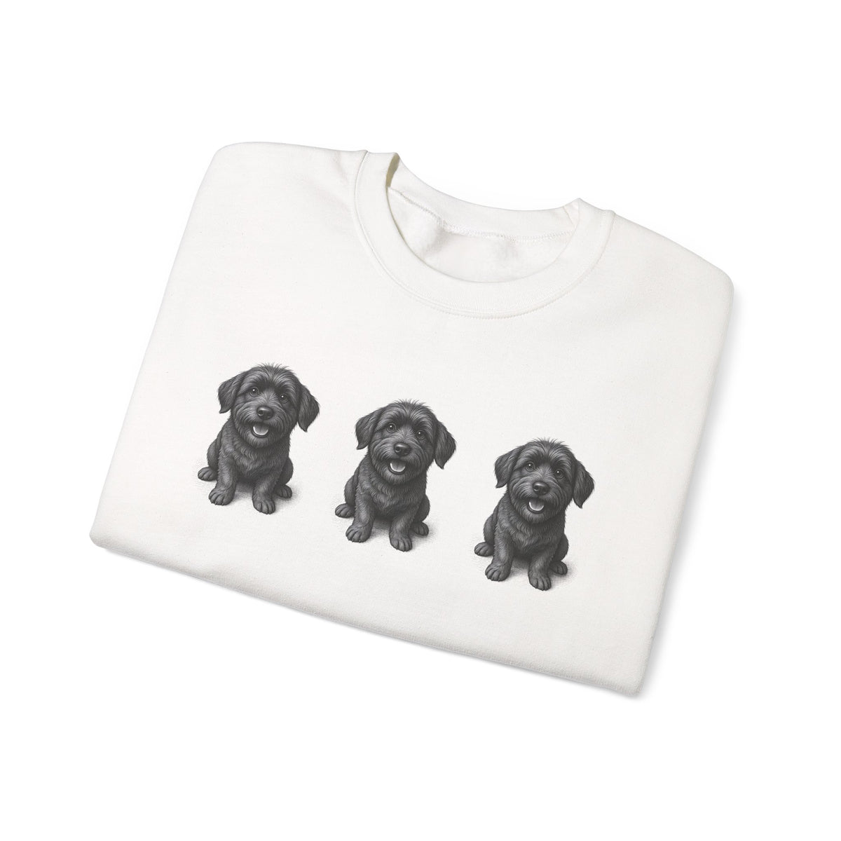 Three Black Schnoodle Crewneck Sweatshirt