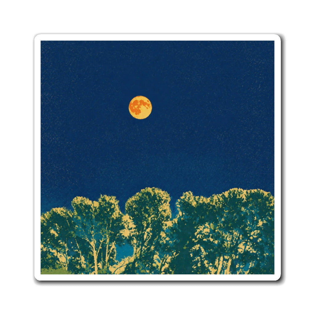 Moonlit Trees Scenic Nature Magnet