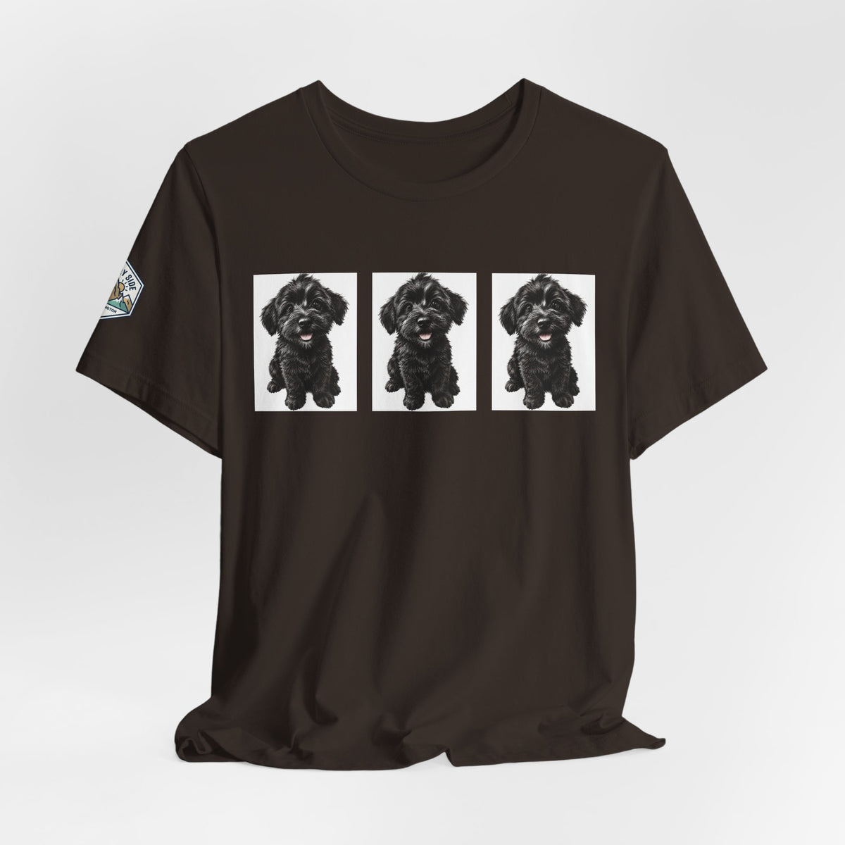 Cute Black Schnoodle Dog Graphic T-Shirt