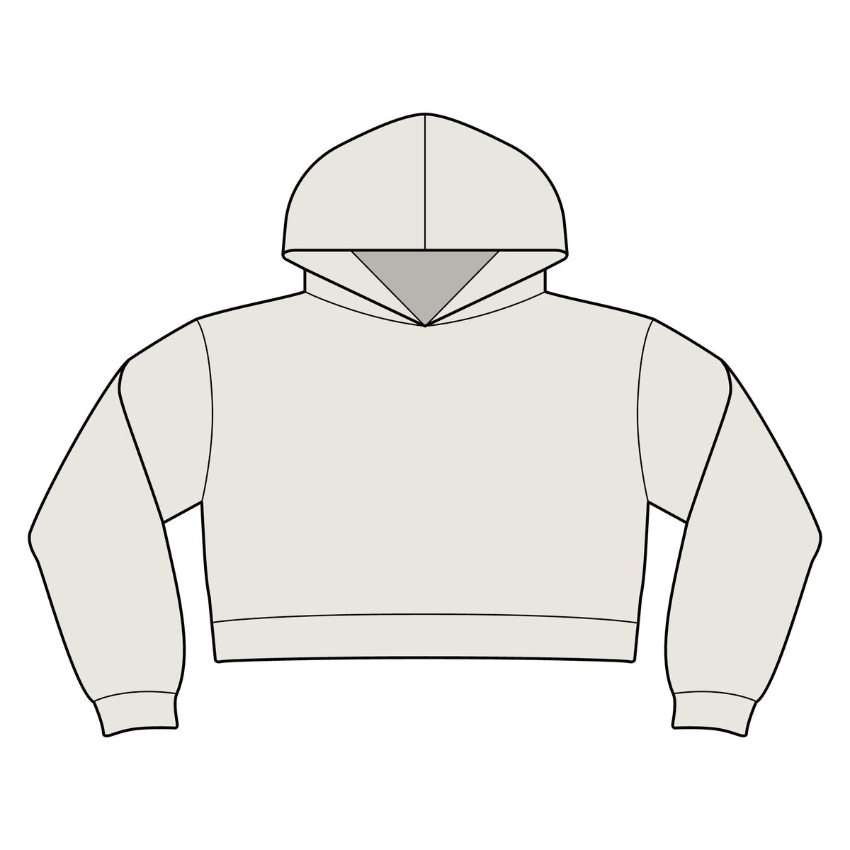 Retro Ellensburg Ringer Loop Sunset Women's Crop Hoodie
