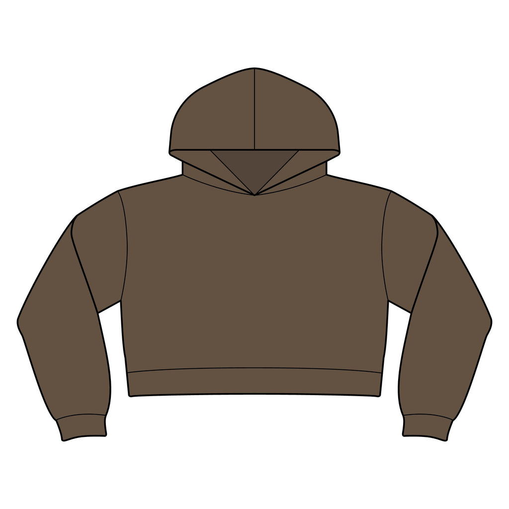 Retro Ellensburg Ringer Loop Sunset Women's Crop Hoodie