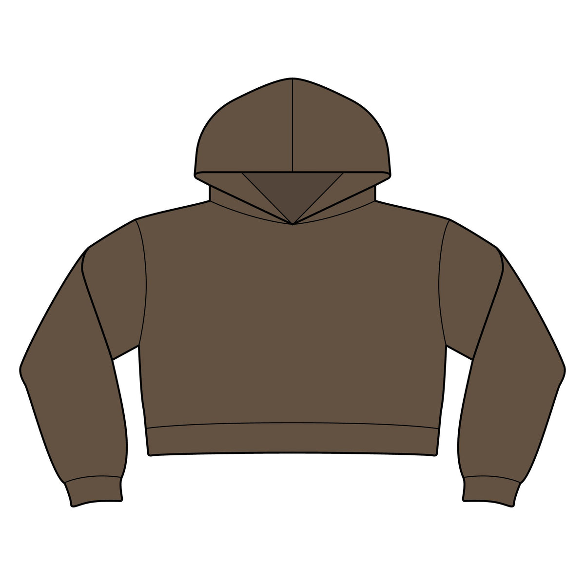 Retro Ellensburg Ringer Loop Sunset Women's Crop Hoodie