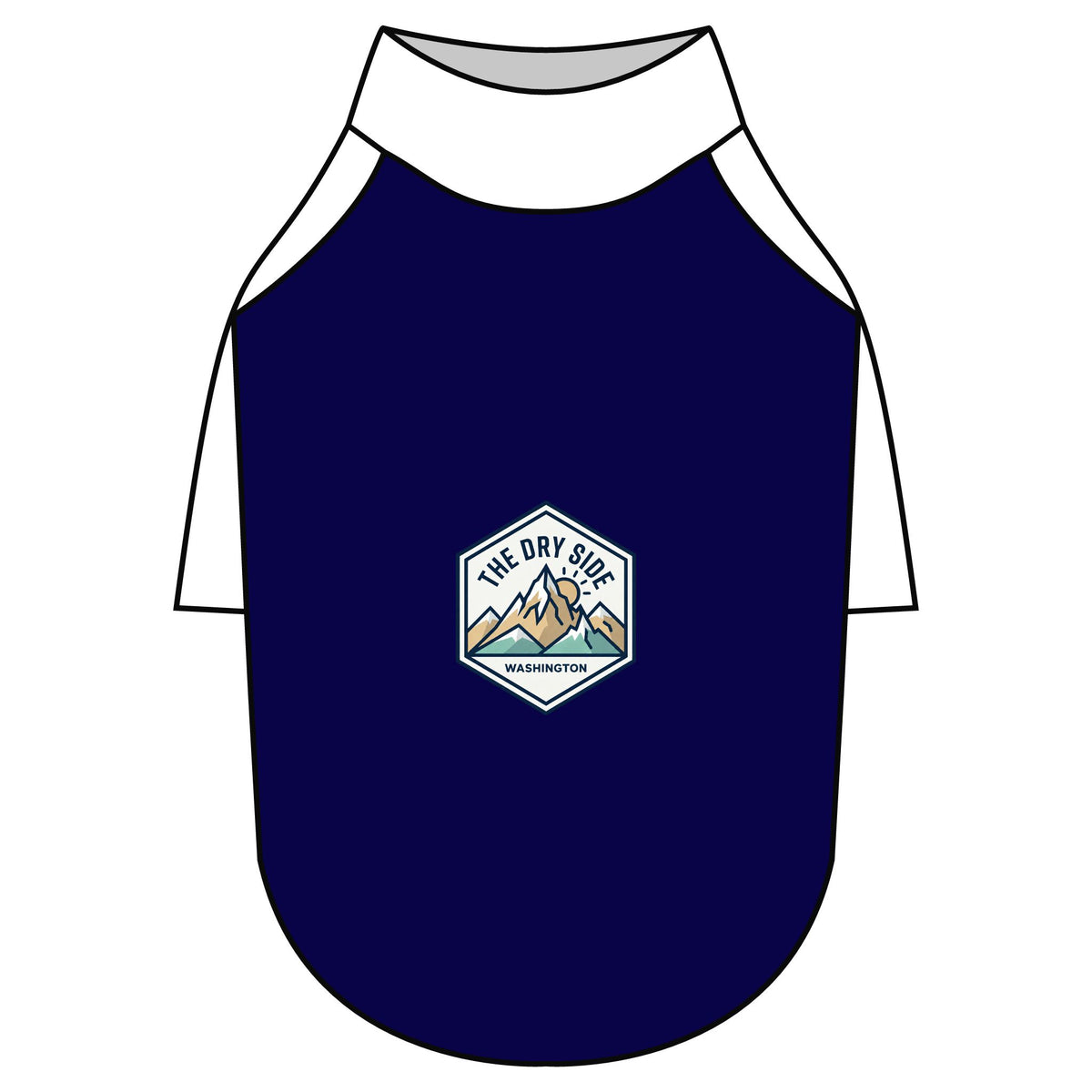 T-shirt raglan pour chien The Dry Side Washington