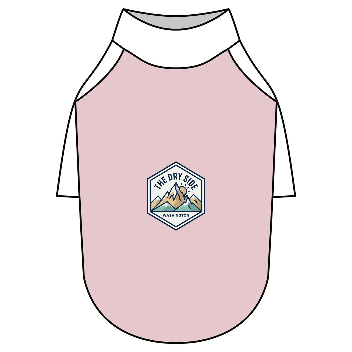 T-shirt raglan pour chien The Dry Side Washington