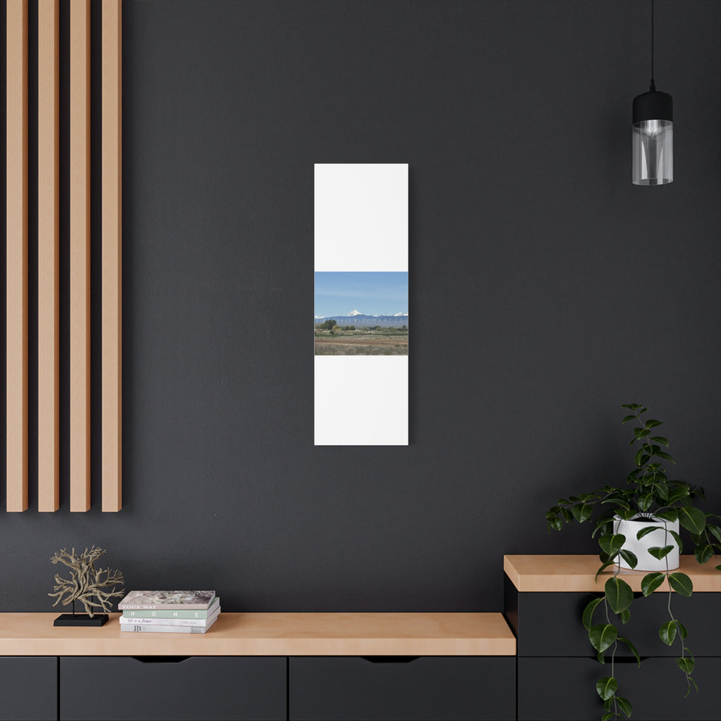 Mt Stuart Range with Windmill Landscape from Ellensburg Canvas Wall Art