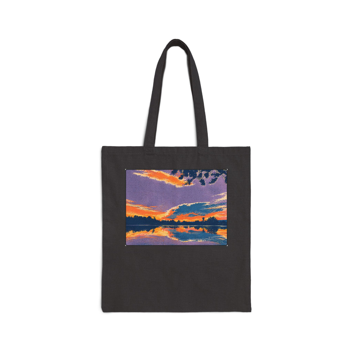Retro Ellensburg Ringer Loop Sunset Canvas Tote Bag
