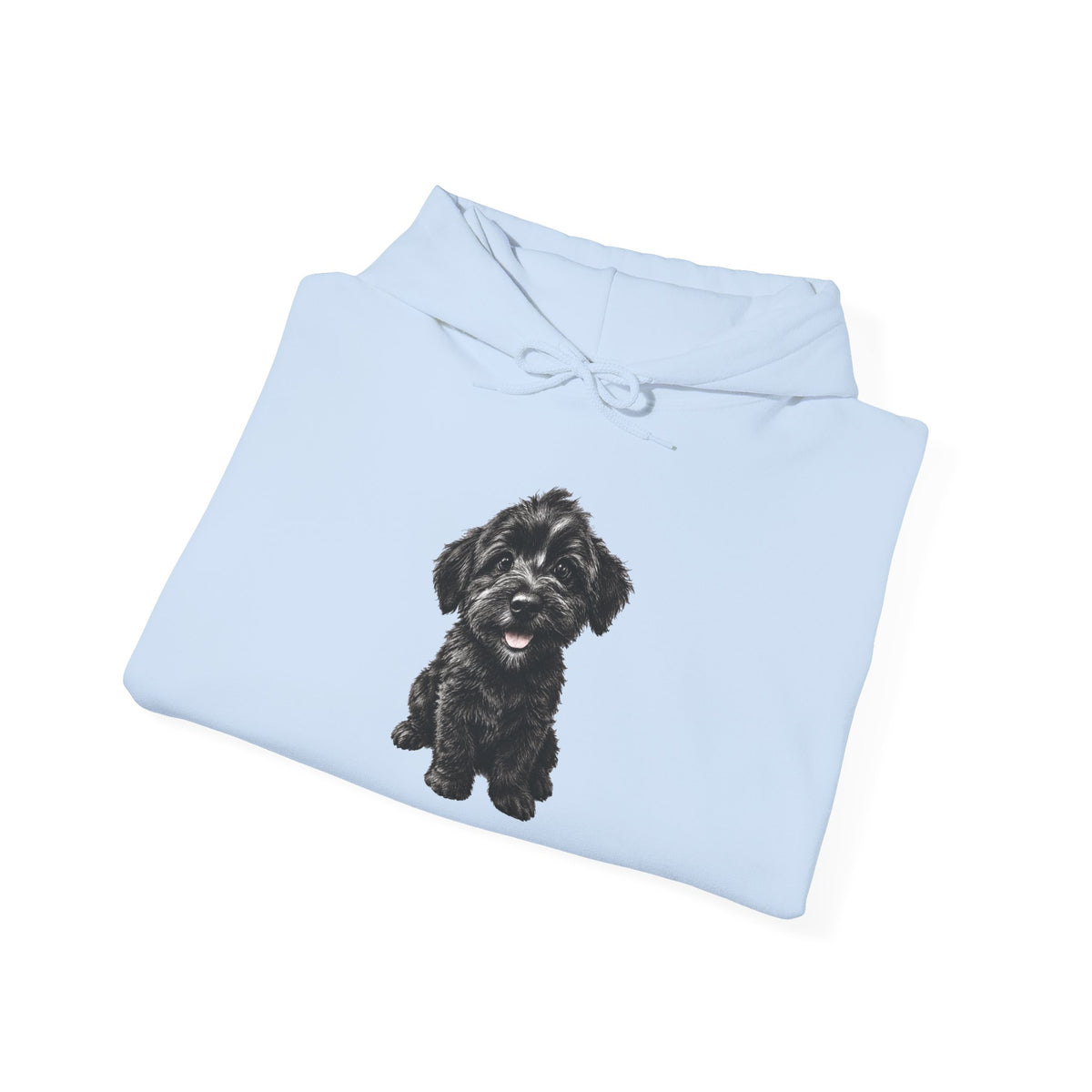 Sweat à capuche pour adorable chiot Schnoodle noir