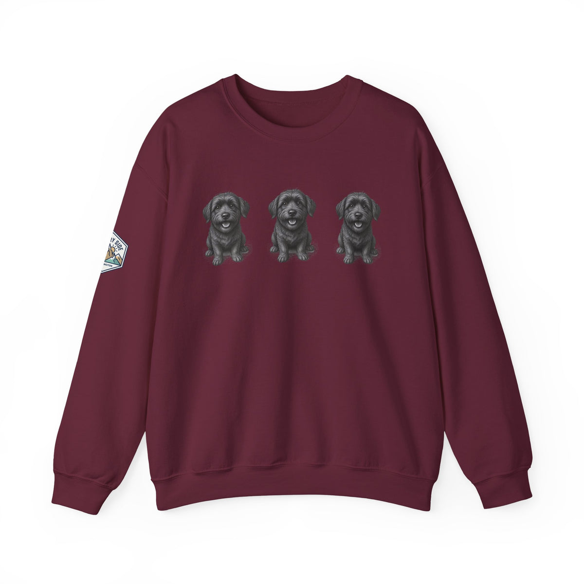 Three Black Schnoodle Crewneck Sweatshirt