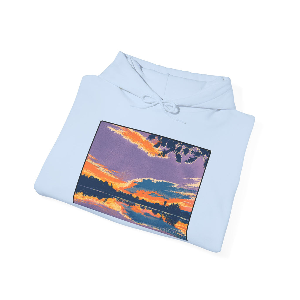 Retro Ellensburg Ringer Loop Sunset Hoodie