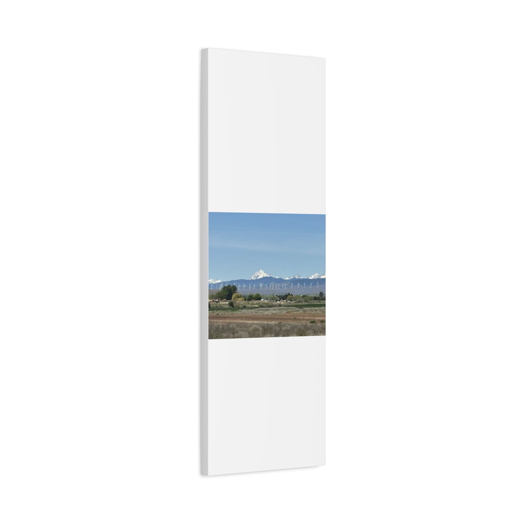 Mt Stuart Range with Windmill Landscape from Ellensburg Canvas Wall Art
