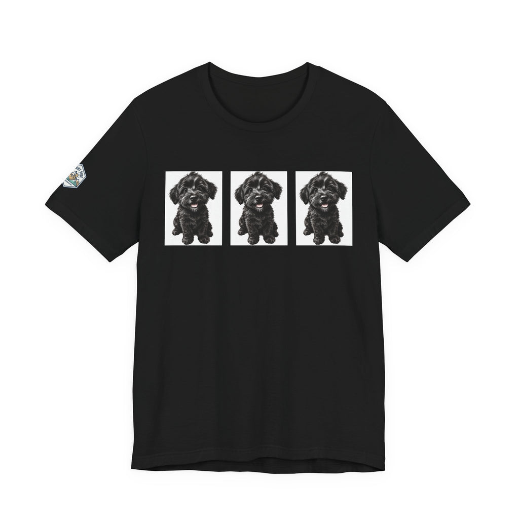 Cute Black Schnoodle Dog Graphic T-Shirt