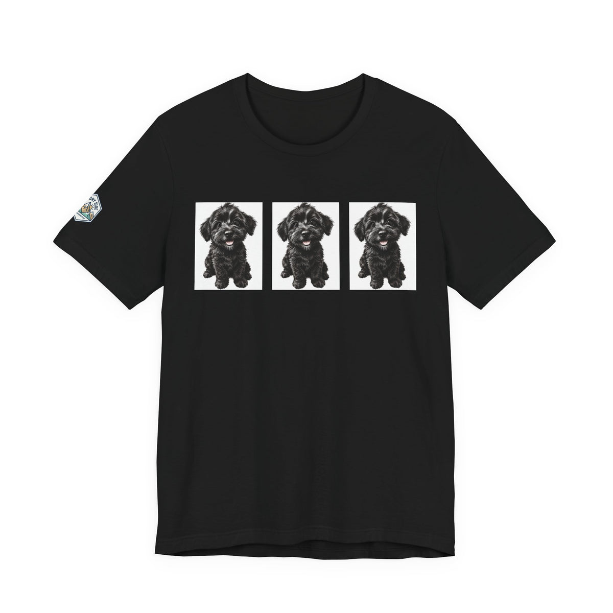 Cute Black Schnoodle Dog Graphic T-Shirt