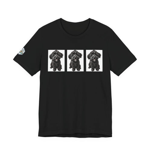 Cute Black Schnoodle Dog Graphic T-Shirt